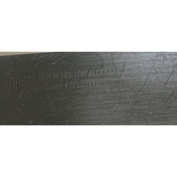 Precision Hollow Ground Wood Handle Three Rivet Full Tang Chef's 9 in. Knife - Picture 5 of 9